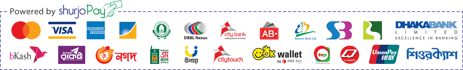 Powered by shurjoPay — payment methods